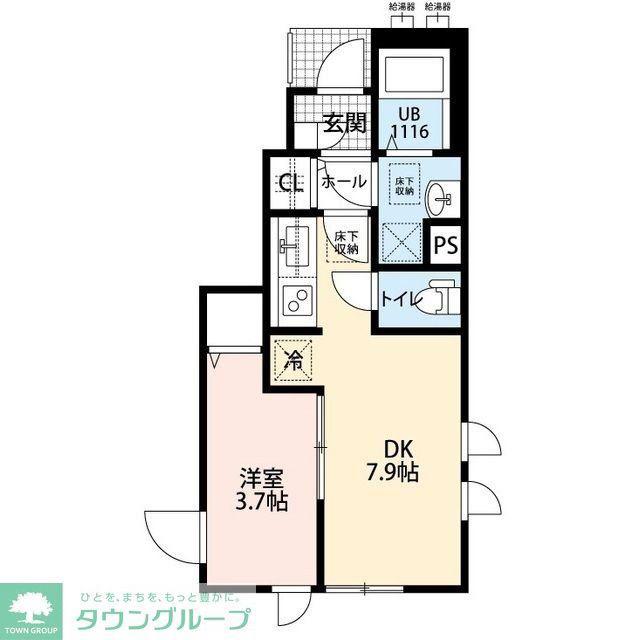 アムール CLEF 3(1DK/1階)の間取り写真