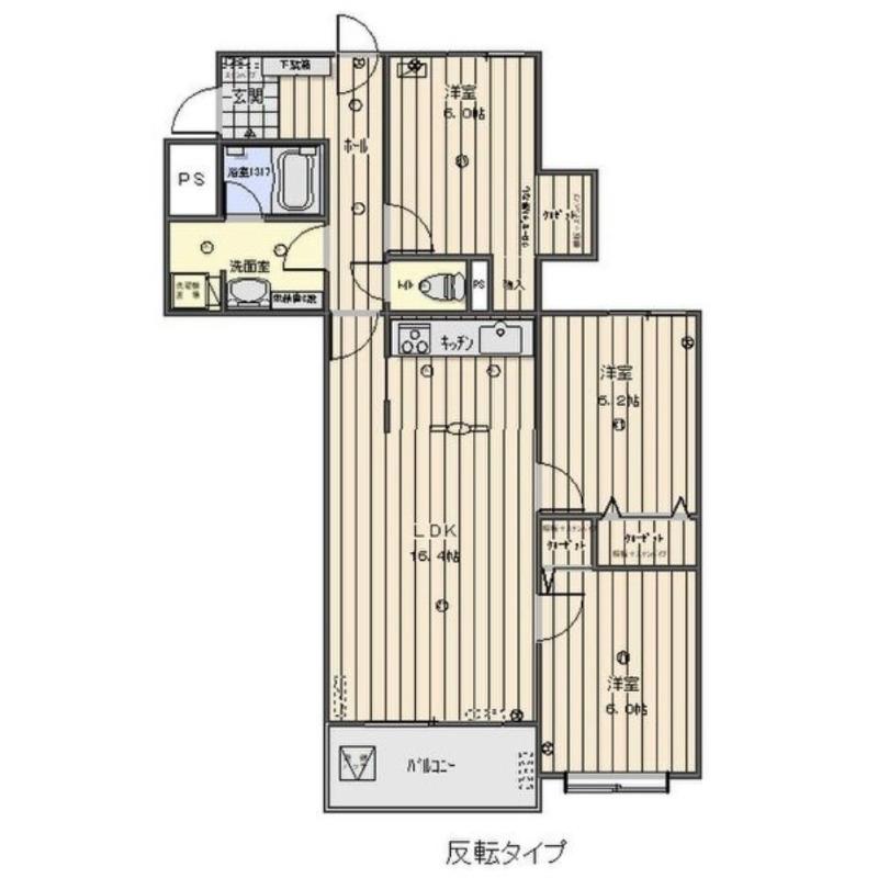 グレイス北円山旭堂第11(3LDK/5階)の間取り写真