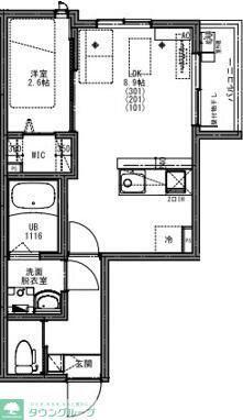 KEIAI RESIDENCE 五香II(1LDK/2階)の間取り写真
