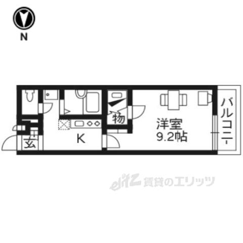 レオパレス ビューヒルズテン(1K/3階)の間取り写真