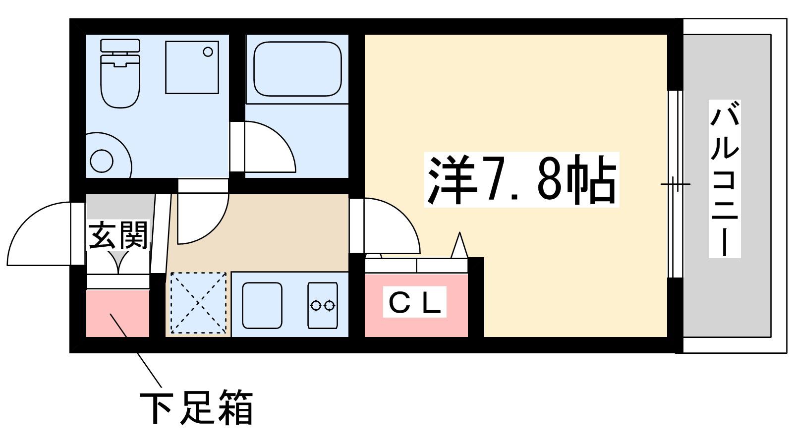 セレニテ新大阪(1K/10階)の間取り写真