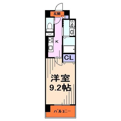 アレッサ仁志(1K/3階)の間取り写真
