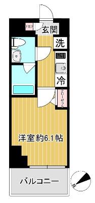 SHOKEN RESIDENCEお花茶屋(1K/4階)の間取り写真