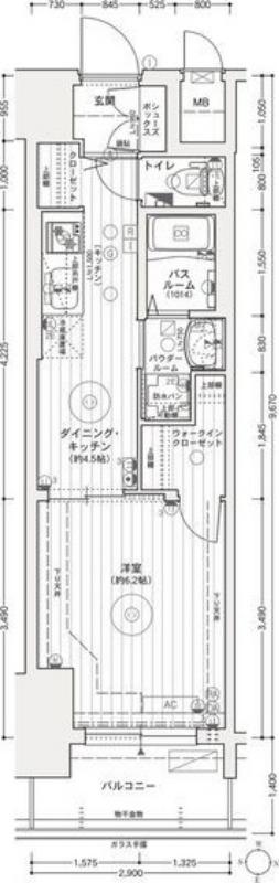 エステムコート名古屋ライブゲート(1DK/3階)の間取り写真