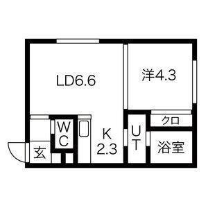 SUMIKA(1LDK/1階)の間取り写真