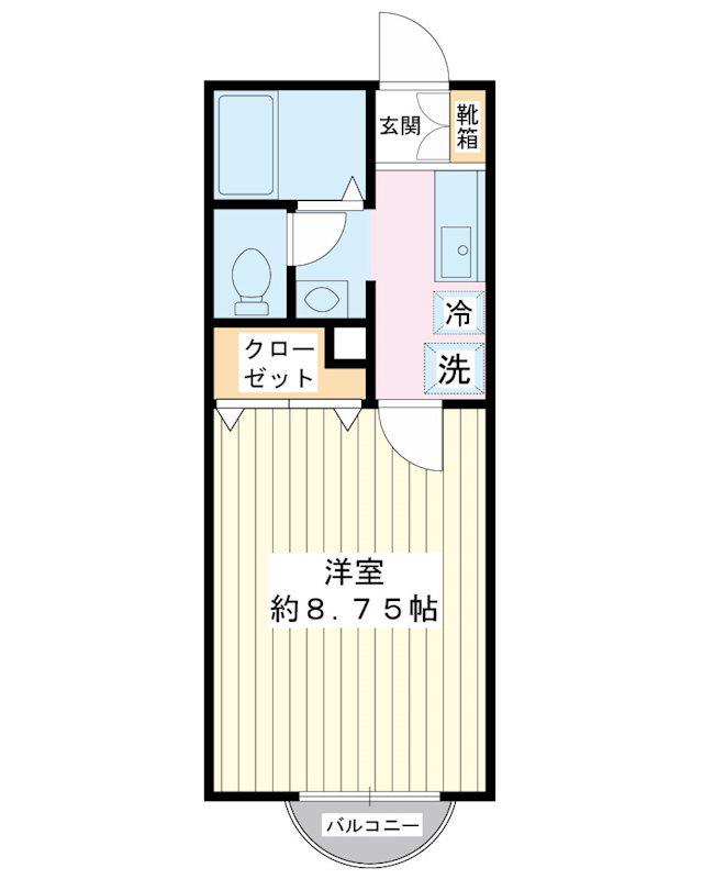 リトルズ今川D&C(1K/1階)の間取り写真