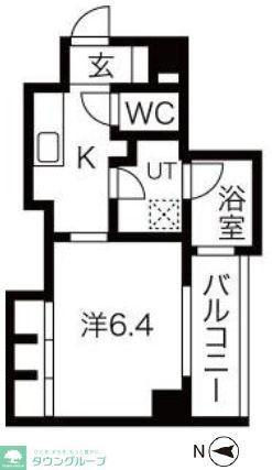 フランボワーズガーデン中野(1K/3階)の間取り写真