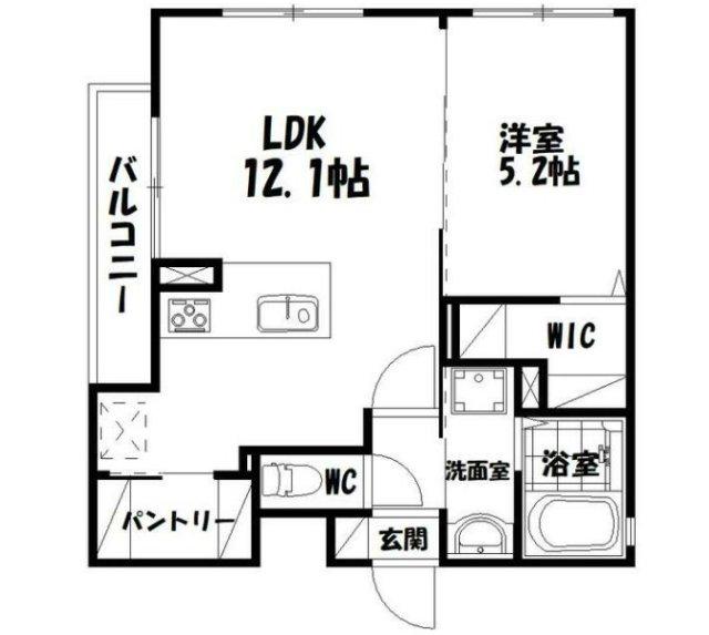 アールステージ(1LDK/1階)の間取り写真