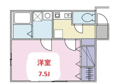 カーサクレド(1K/2階)の間取り写真