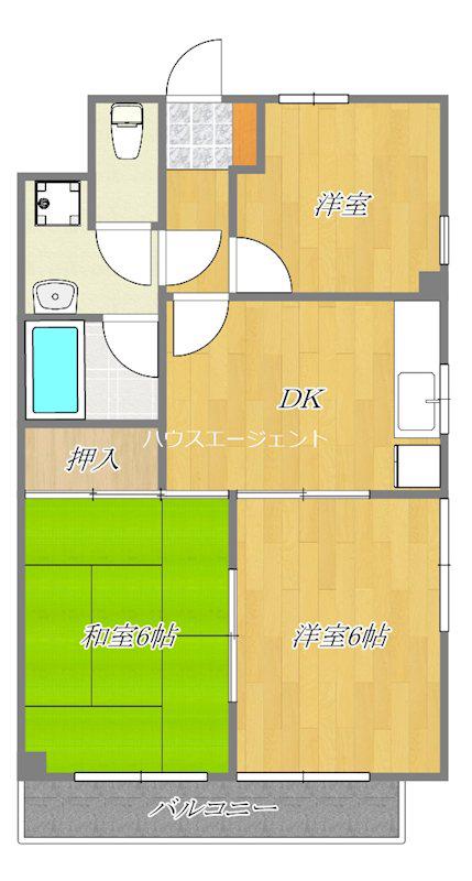 正栄ビル(3DK/7階)の間取り写真
