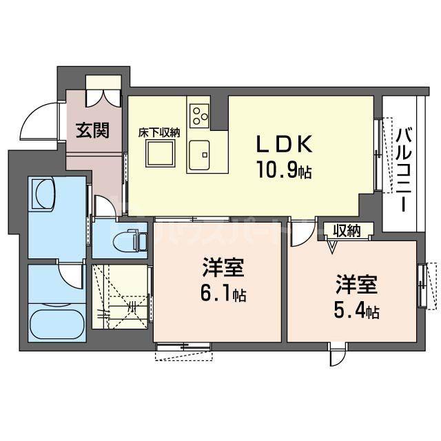 ELAN VITAL(2LDK/1階)の間取り写真