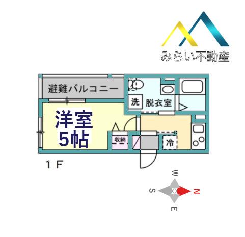 RICK鶴見(1K/2階)の間取り写真
