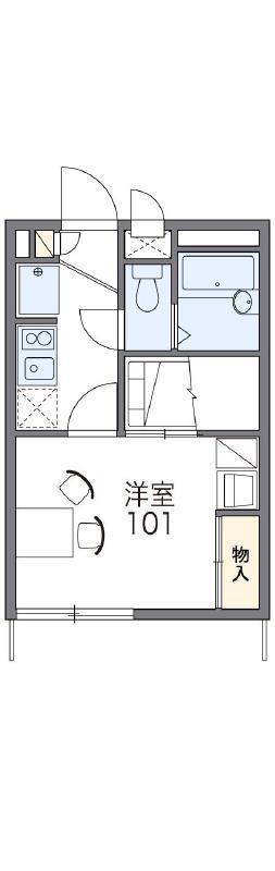 レオパレスエスポワール(1K/1階)の間取り写真