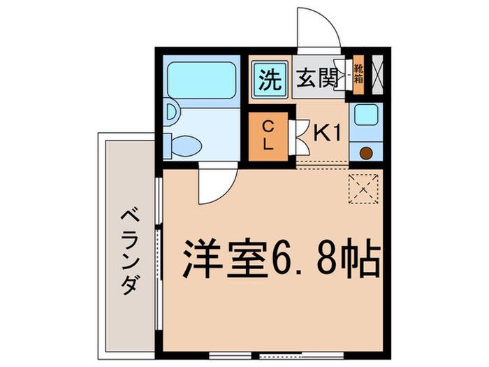 フラットフォレスト(1K/3階)の間取り写真
