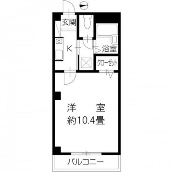 さぼうる住吉(1K/3階)の間取り写真