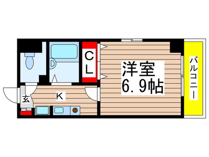 ミリアビタNO.13(1K/7階)の間取り写真