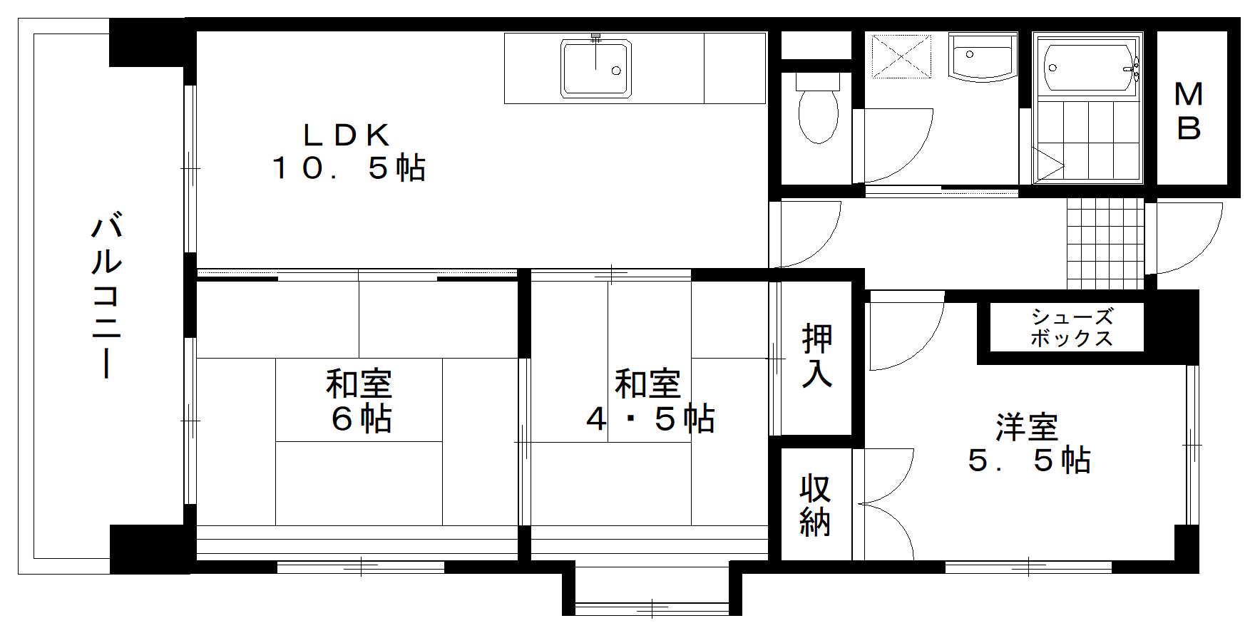 ハイツラセゾンドアヴェニュー(3LDK/2階)の間取り写真