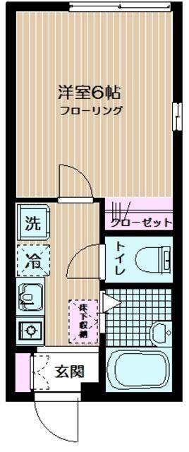 フェリーチェ東高円寺III(1K/1階)の間取り写真