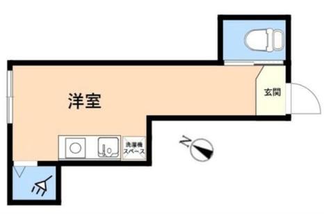 TOKYOβ竹ノ塚10(ワンルーム/1階)の間取り写真