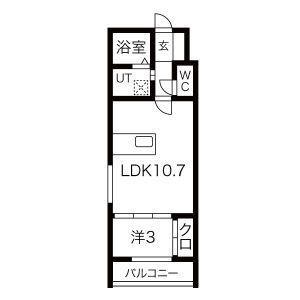 マリアロッソ弥富ベリアス(1LDK/2階)の間取り写真