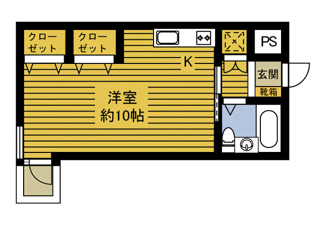 アネックス上野(ワンルーム/3階)の間取り写真
