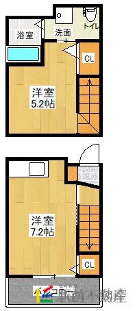 R-BOX巨勢(1DK/1階)の間取り写真