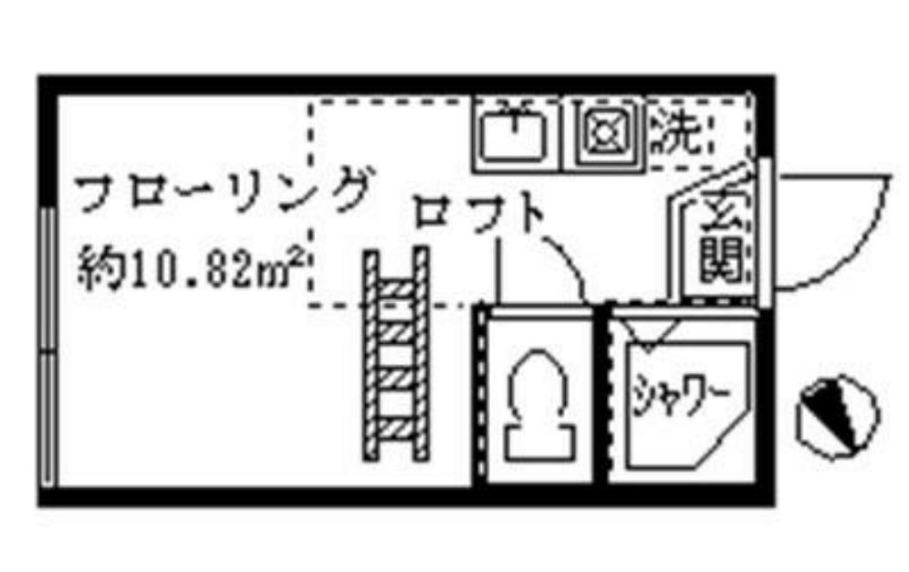 フェリスホーク(ワンルーム/1階)の間取り写真