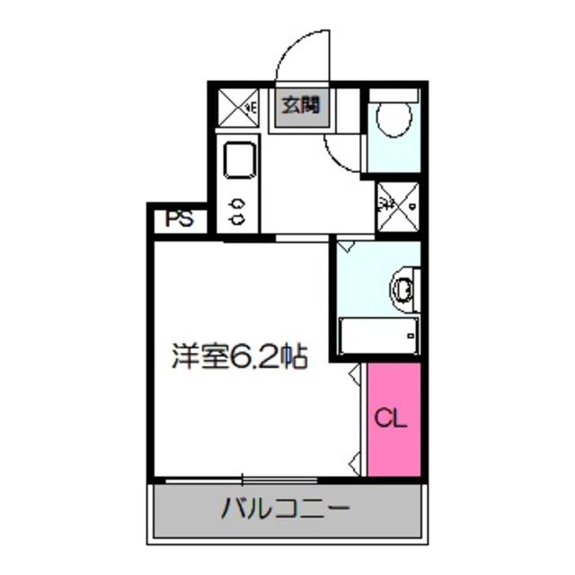フローラルステージ成育(1K/4階)の間取り写真