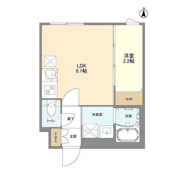 ウェルスクエア八幡山(1LDK/3階)の間取り写真