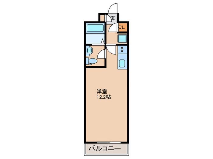 コスモグラシティ梅田東(ワンルーム/2階)の間取り写真
