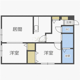 KOEI BLDII(2LDK/2階)の間取り写真