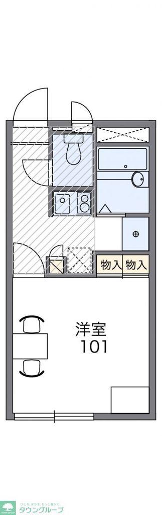 レオパレスとあむ(1K/1階)の間取り写真