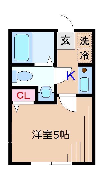 COLORZ HIYOSHI(1K/1階)の間取り写真