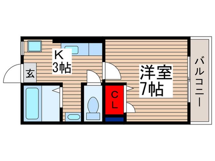 グランドヴィラ別所(1K/4階)の間取り写真