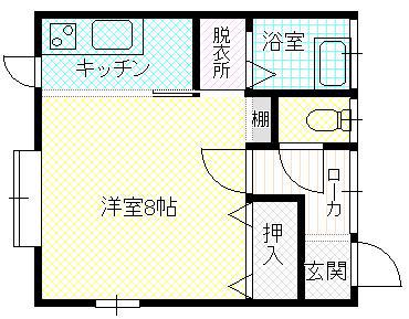 メゾン703(1K/2階)の間取り写真