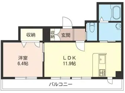 SHAMAISON リアン(1LDK/2階)の間取り写真