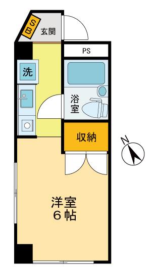 シャトレ柴崎館(1K/2階)の間取り写真