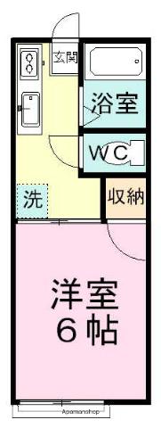 フォーブル日大通(1K/1階)の間取り写真