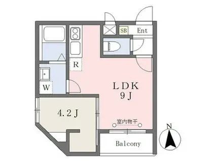 MOVE新守山(1LDK/1階)の間取り写真
