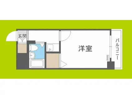 大国町青山ビル(1K/8階)の間取り写真