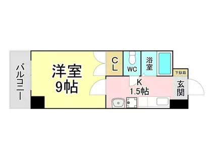 FOXEY(1K/10階)の間取り写真