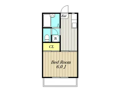 サンハイツ浅岡(1DK/2階)の間取り写真