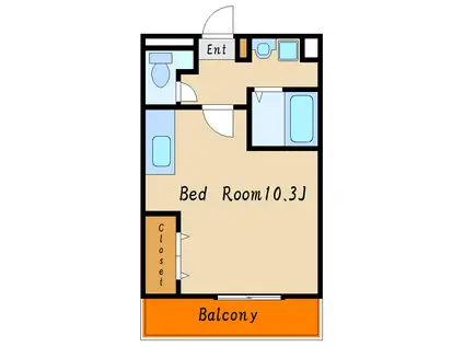 ソレイユS.T.I(ワンルーム/1階)の間取り写真