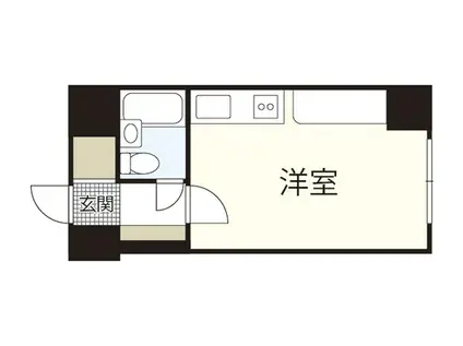 ライオンズマンション国泰寺(ワンルーム/6階)の間取り写真