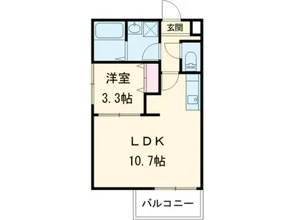シェリル加古川(1LDK/2階)の間取り写真