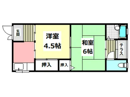 SEASIDEハイツ(2K/1階)の間取り写真