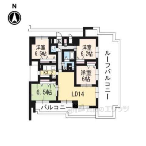 リージョン御池(4LDK/5階)の間取り写真