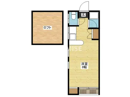 プライムアパート石神(ワンルーム/2階)の間取り写真