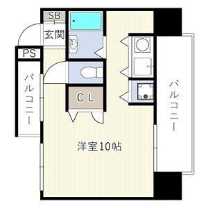 ドゥマン梅田(ワンルーム/6階)の間取り写真