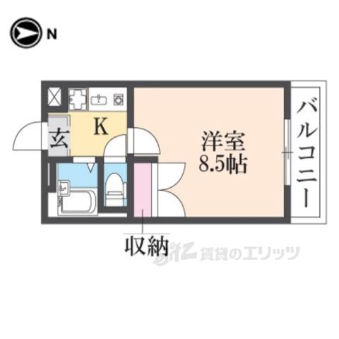 レオパレス ナカノ(1K/1階)の間取り写真